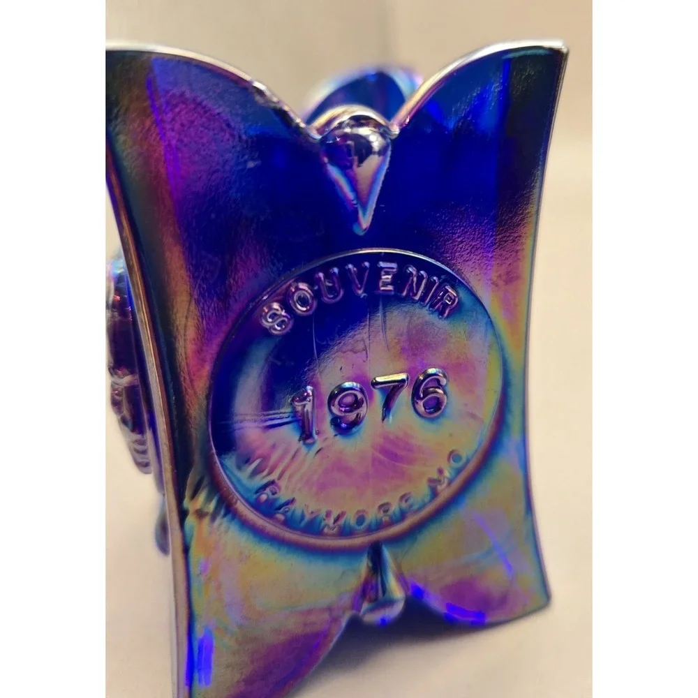 Vintage Toothpick Holder Limited Edition Carnival Glass  Bicentennial 1976